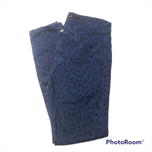 Joe’s Jeans High Water Medieval Blue Animal Print Low Rise Stretch Skinny Jeans - Picture 2 of 14